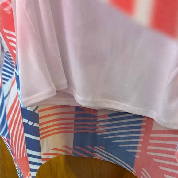 Colorful Blue and Red Striped Sleeveless Top - Picture 4 of 7